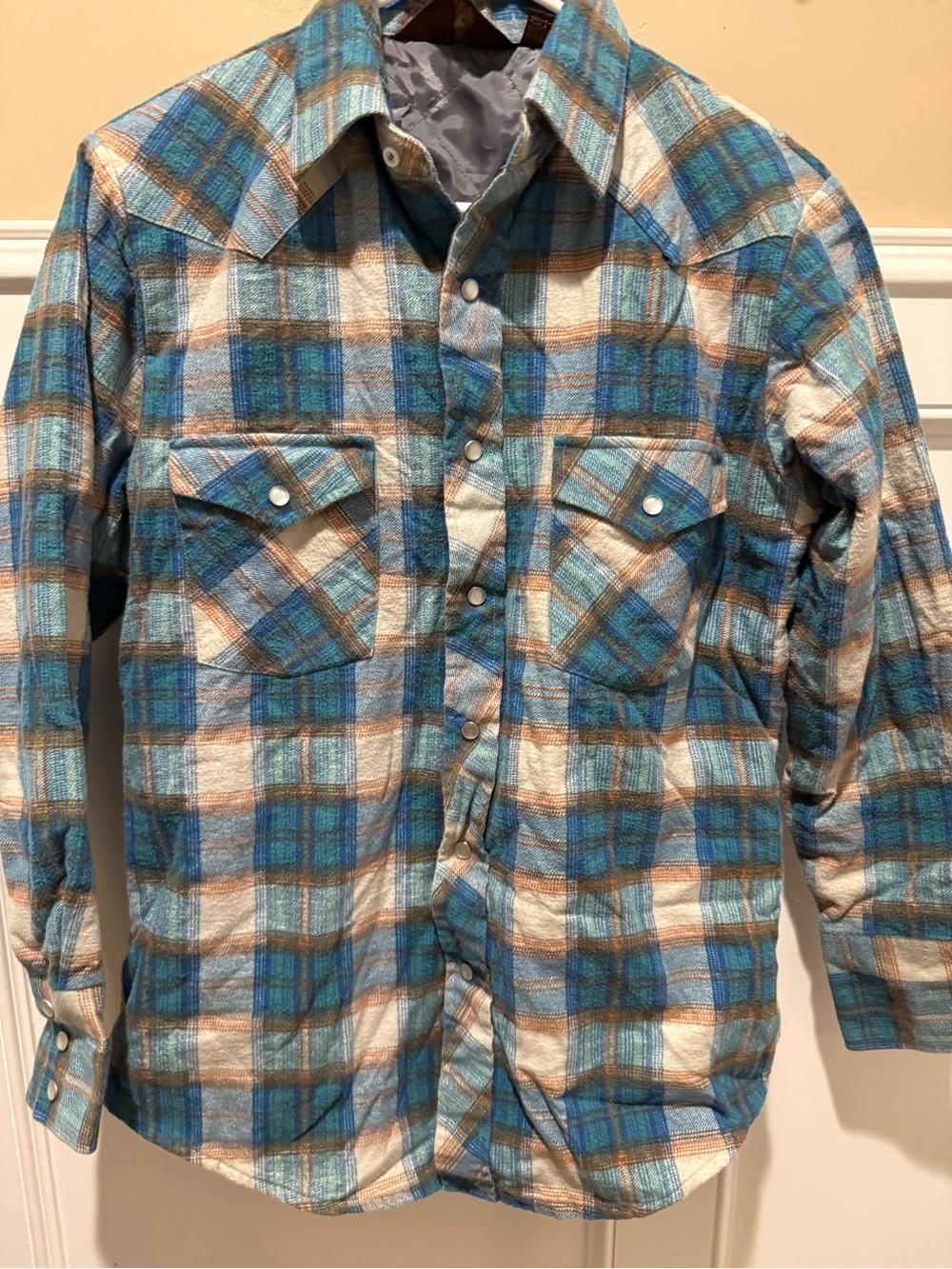 Men's Teal & Cream Plaid Heavyweight Flannel